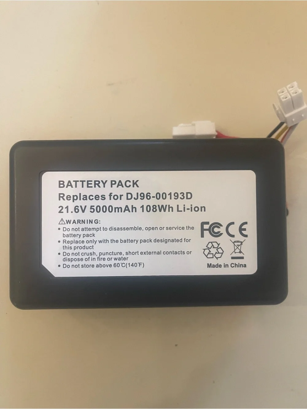 Fulpower 21.6V 5000mAh Li-ion Battery Pack